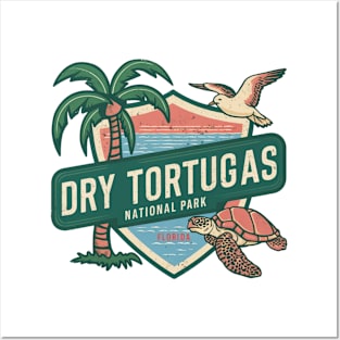 Retro Dry Tortugas National Park Wildlife Posters and Art